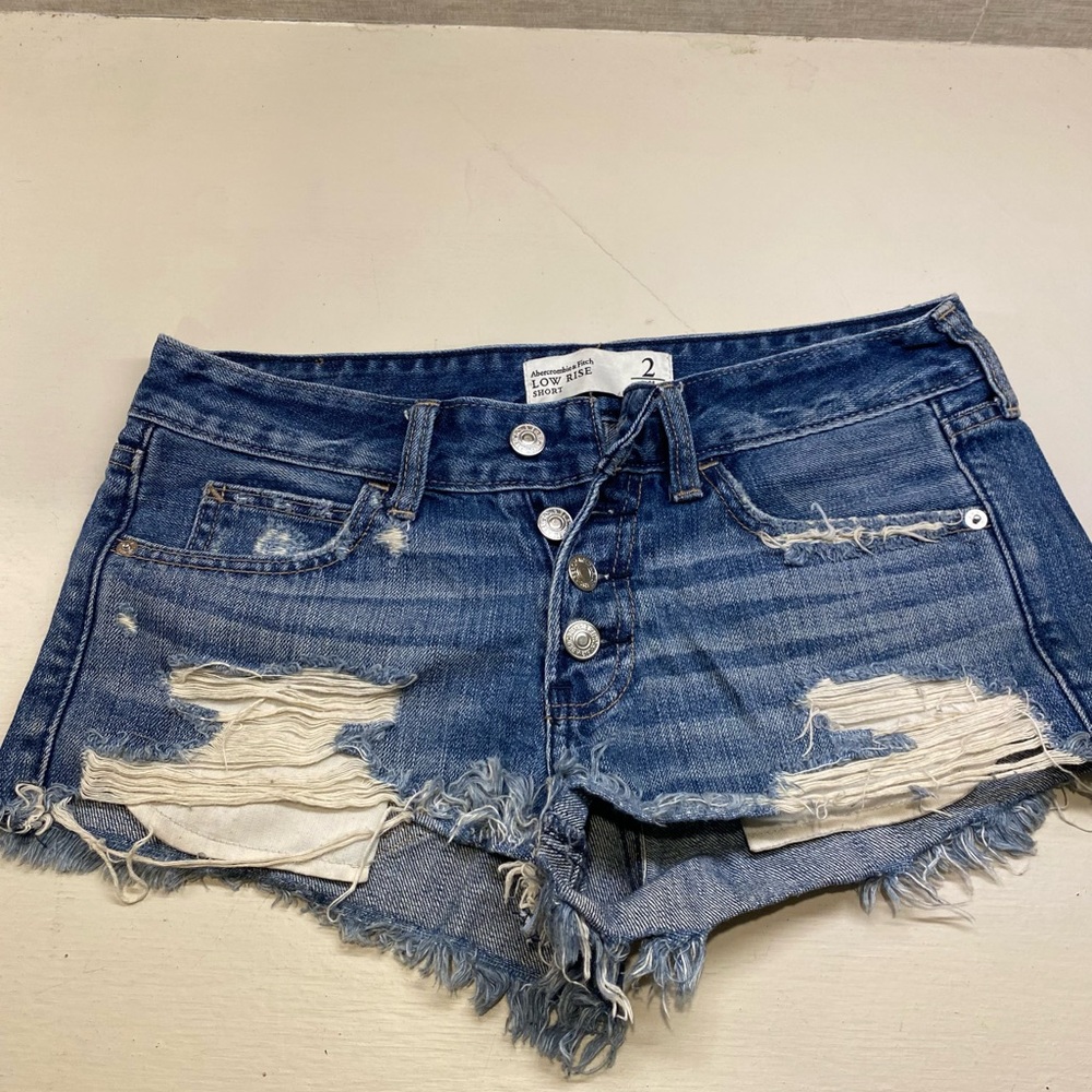 Abercrombie and Fitch Women's Distressed Denim Shorts